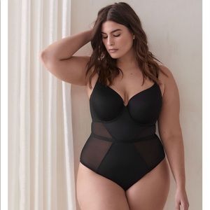 High Cut Bodysuit w/ Built-in Bra by Ashley Graham